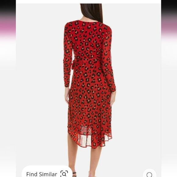 CAbi Red Siren Leopard Wrap Around Dress Cardigan Wear 2 Ways sz xxl - Picture 3 of 11
